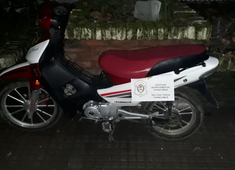 La moto utilizada para dar el golpe.