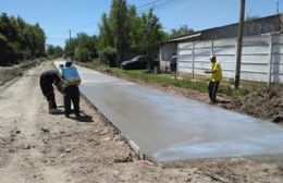 Ranchos: Comenzó el pavimento en la calle Ameghino