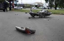 Accidente entre moto y auto