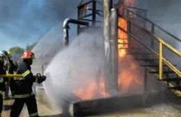 Incendio de una chimenea en Ruta 20