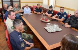 Reunión del intendente con jefes policiales para coordinar acciones de seguridad