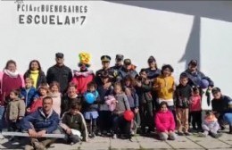 La DUOF Chascomús de Policía Federal celebró junto a los chicos del Paraje Adela