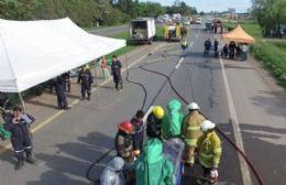 Agradecimiento de los Bomberos tras el simulacro