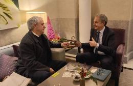 Javier Gastón se reunió con el expresidente de España José Luis Rodríguez Zapatero